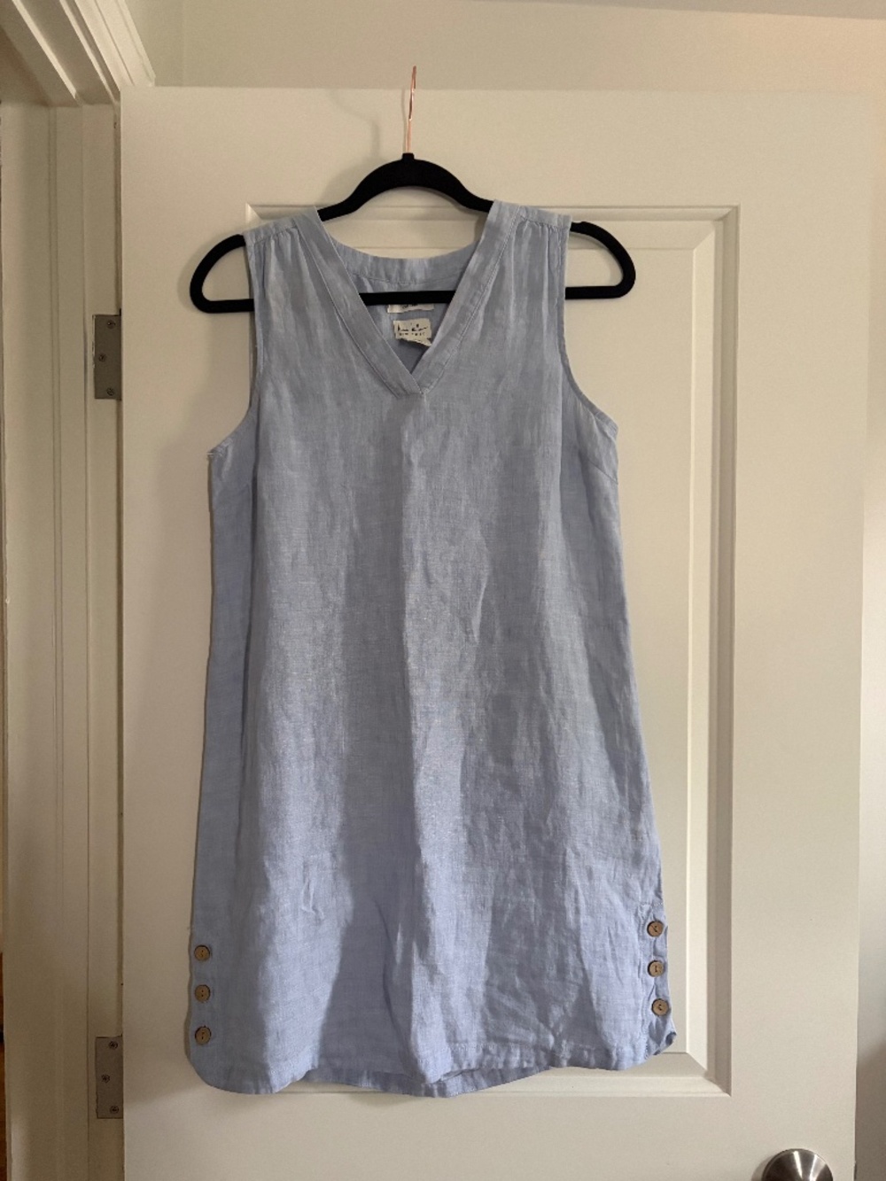 100% Linen Dress, Nicole Miller, with Button Detail, SZ Small